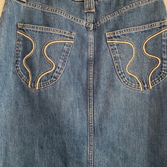 CULT GAIA X GAP Asymmetrical Denim Maxi Skirt Size 28/6 - Picture 7 of 10